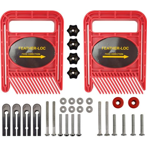 Ensemble rouge Machine à graver inversée, scie circulaire électrique, scie sur table, scie à ruban, machine-outil, guide de coupe étendu, dispositif de protection de sécurité pour le travail du bois (1/5)
