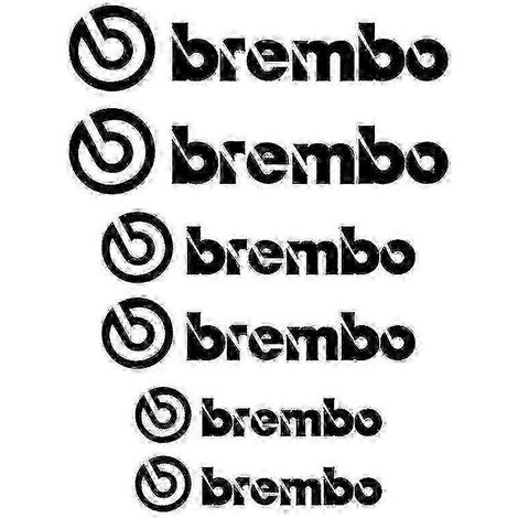 6 Stück Auto-Bremssattel-Aufkleber für Brembo, reflektierende Schriftzüge, Fahrzeugaufkleber Zzj (Schwarz) (1/4)