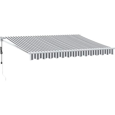 Maison Exclusive - Tenda Retrattile Antracite e Bianca 3,5x2,5m Tessuto/Alluminio