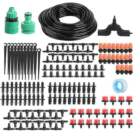 Kit d'irrigation goutte à goutte 20 mètres, système d'arrosage automatique pour jardin, équipement complet de micro-irrigation pour plantes et potager (1/5)