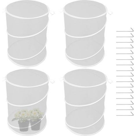 Mesh Cover for Plants 4X Plant Netting Cage Pop up Folding Protector Outdoor Enclosure with Stakes for Trees, Flowers, Blueberry Bush (1/5)
