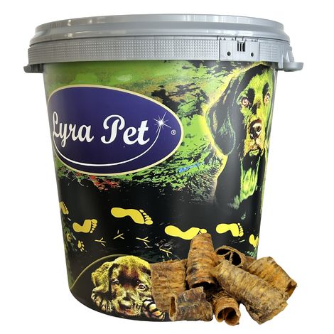 5 kg de pousses de bœuf Lyra Pet® petites dans un tonneau de 30 L