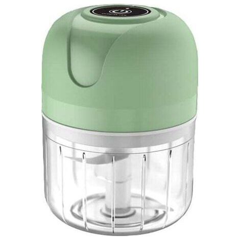 USB Rechargeable Electric Chopper, Mini Vegetable Cutter 250 ml Mini Food Processor Kitchen Chopper Mixer Robot, Ideal for Onions, Pepper, Vegetables and Meat, 3 Stainless Steel Blades (1/4)