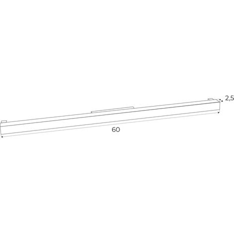 Lampada lineare magnetica nera ON/OFF LED 17W 3000K Maxlight (1/2)
