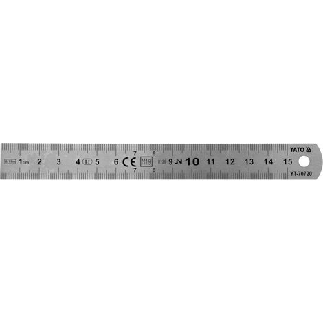 Yato YT-70720 cirterio Righello de acciaio 150 mm Acciaio inox Argento 1 pezzo(i)