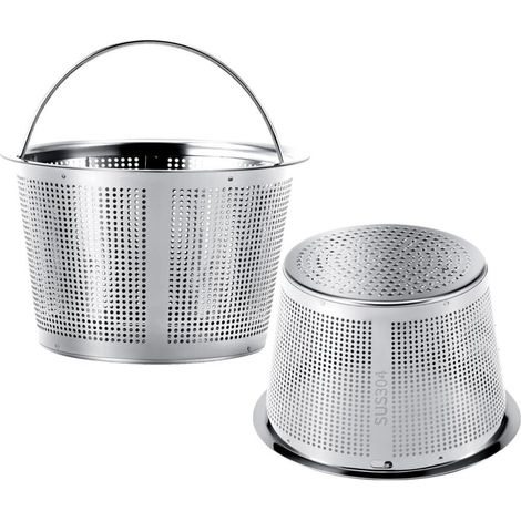 Crépine d'évier 2 pièces - Compatible avec la plupart des paniers d'évier de cuisine - 8,5 cm x 5,5 cm (1/4)
