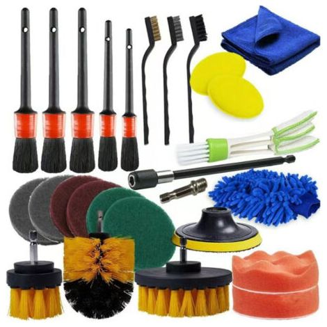 26 PCS Brosse Perceuse, Perceuse Brosse Electrique Nettoyage, Brosse de Nettoyage, Brosse Nettoyage Lavage Voiture pour Jantes carrelage Baignoire Cuisine Toilettes Briques Sol (1/4)