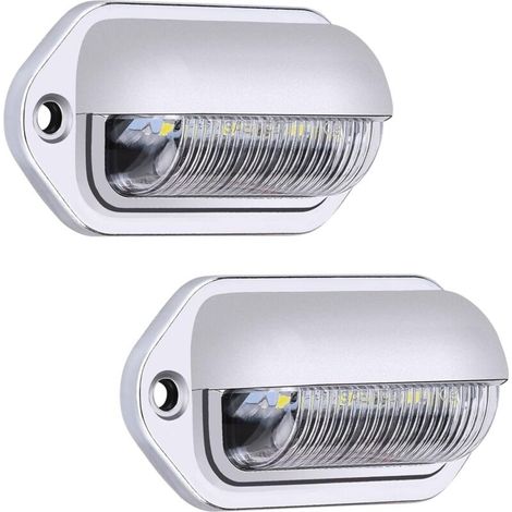 Fanali posteriori a LED impermeabili 12V/24V6 SMD bianchiCertificazione IP65Per camion, rimorchi, motociclette e veicoli a corrente continua