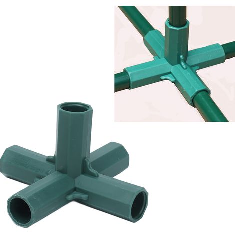 8 unités/vente d'accessoires de support de jardin, connecteurs de tiges de support pour plantes, connecteurs en plastique à 5 voies (1/5)