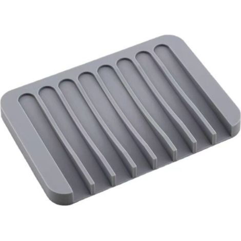 1 Pièce Porte Savon,Support Savon,Porte Savon Salle de Bain,Porte Savon Silicone,Porte Savon Cuisine,Porte Savon Douche,pour Salle de Bain,Cuisine (Gris)