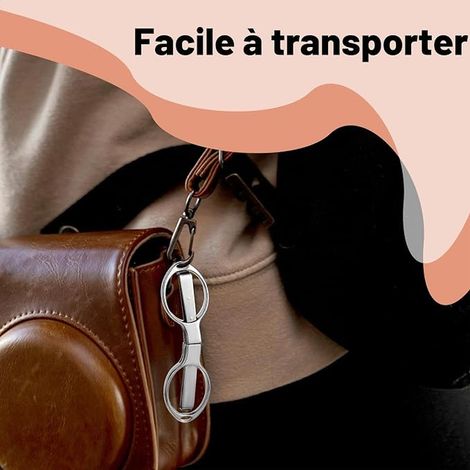 Ciseaux Pliants, Mini Ciseaux Pliables Portables Ciseaux Télescopiques Acier Inoxydable avec Trou pour Porte-clés Ciseaux de Voyage Ciseaux de Sécurité pour Adultes Enfants (argent) (1/3)