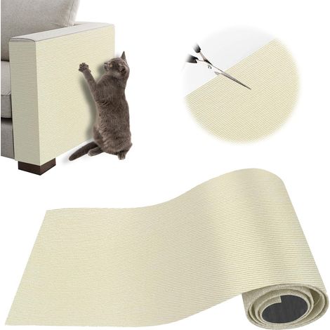 Kindfiber OÜ-Protection anti-griffures pour chats, autocollante, 200 x 40 cm, idéale pour canapés, meubles, murs, griffoirs, sisal et moquettes. (1/5)