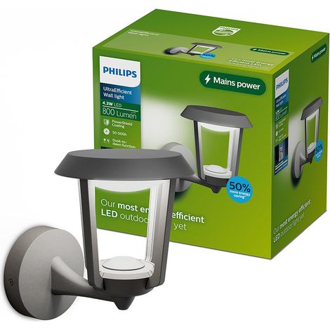 Aplique de exterior led nuvy antracita 4,3 w, 800 lm
