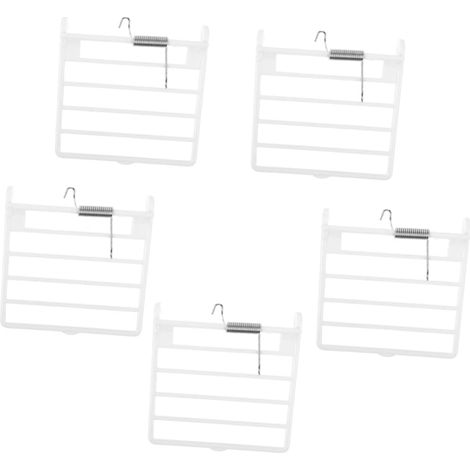 Set mit 5 Vogelkäfig-Zubehörteilen mit federbelasteter Tür – weiß