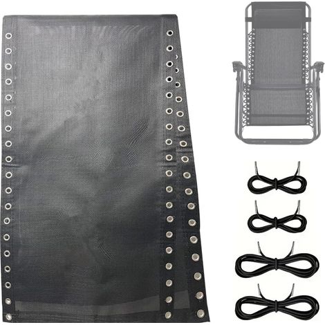 1 Kit De Réparation Housse Chaise Longue Nylon 160x43cm Cordes Pour Fauteuil Zéro Gravité Jardin (1/5)