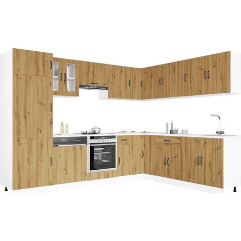 14-tlg. Küchenschrank-Set Lucca Artisan-Eiche Holzwerkstoff