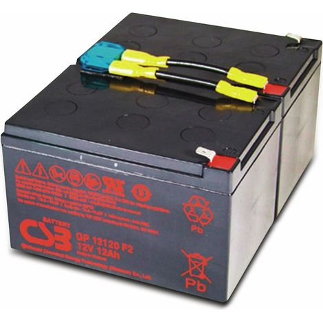 CSB accumulateur au plomb, 24 V-, 12 Ah, adapté pour APC RBC6
