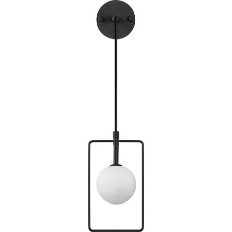 Aplique de pared, metal , negro, 14x15x40, casquillo G9 Max 10 W