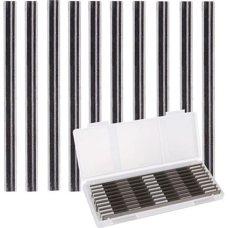 Planer Blades 82 mm, Reversible Blades 82 x 5.5 x 1.2 mm, Electric Planer Blade, HSS Replacement Blade for Woodworking Machines, Planers (Pack of 10) (1/5)