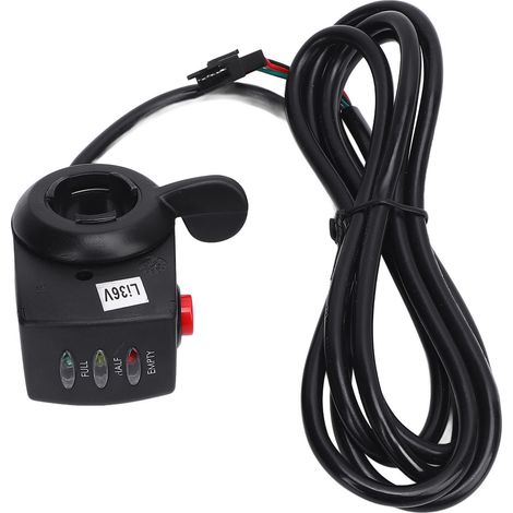 Poignée d'accélérateur au pouce pour vélo électrique Point The Handle 36V15DX avec indicateur de batterie, haute stabilité, compatible avec guidon de 2,22 cm (1/5)