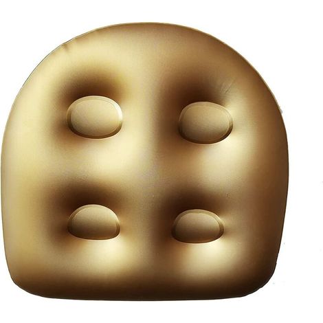 VURAHOME - 1 siège rehausseur pour spa et jacuzzi gonflable, tapis de massage relaxant avec ventouses, support dorsal doux pour adultes, personnes âgées, enfants à la maison, spa et repos (doré) (1/4)