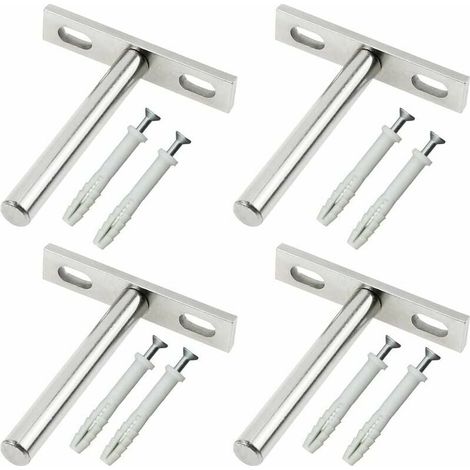Set inklusive vier 7,6 cm (3 Zoll) großen, verdeckten Halterungen für schwebende Holzregale, Schrauben und Dübel. – AquaForge