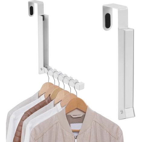 Set di 2 ganci pieghevoli per porta, ganci pieghevoli da parete per vestiti e accessori, ganci appendiabiti per porta, ganci pieghevoli per porta (1/5)