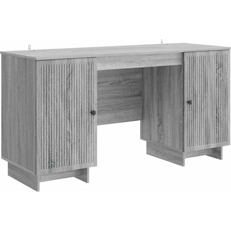 Schreibtisch Grau Sonoma Holzwerkstoff 142,5 x 50 x 75 cm vidaXL
