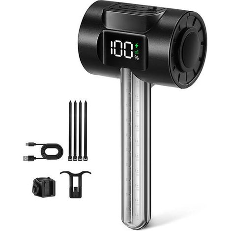 Lampe arrière de vélo rechargeable à LED lumineuse pour vélo d'extérieur pour vélo de nuit, multi-usages (1/5)