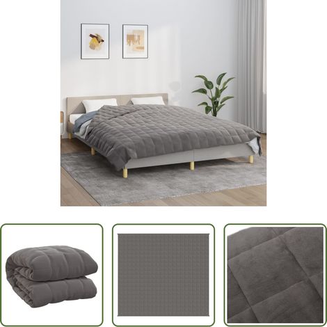 Schlafhilfe - Gewichtsdecke Grau 200x220 cm 9 kg Stoff (1/5)
