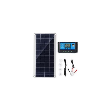 Panneau solaire 300W 12V, kit de panneau solaire, kit de chargeur de batterie avec régulateur de charge solaire 10A pour camping - car, yacht (1/5)
