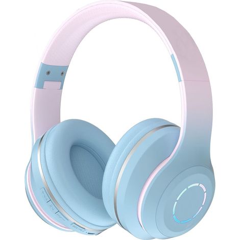Casque Bluetooth avec Annulation de Bruit, Basses Puissants et Couleur Dégradé - Léger et Pliable pour Téléphone et Ordinateur Portable (1/5)