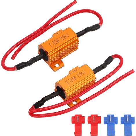 Deux ensembles de kits de remplacement sans problème pour les résistances de charge (35W 12 ohms) pour les clignotants et les feux de brouillard à LED. (1/5)