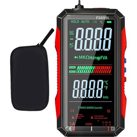 FS899L Multimètre intelligent USB C Capacité de charge Résistance Fréquence Température Outil de mesure Multimètre de qualité industrielle (1/4)