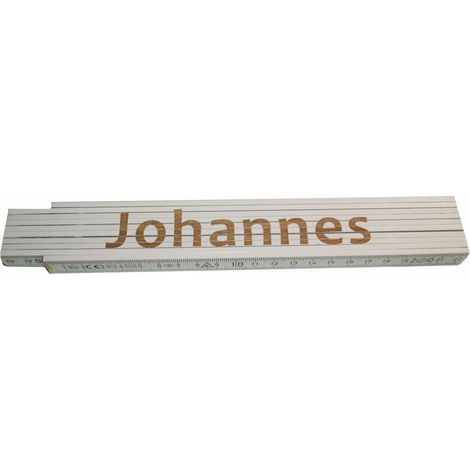 Zollstock Johannes 2 m weiß Zollstock