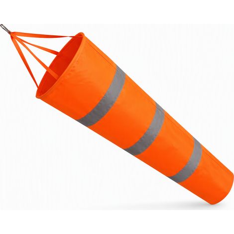 Manche à air orange réfléchissant 300 cm — tube à vent en Oxford imperméable pour chantier et sécurité (1/5)