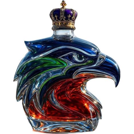 Caraffa in vetro a forma di aquila, con un elegante beccuccio e una lucentezza radiosa un oggetto da collezione di arte vetraria, per compleanni, relax dopo (1/5)