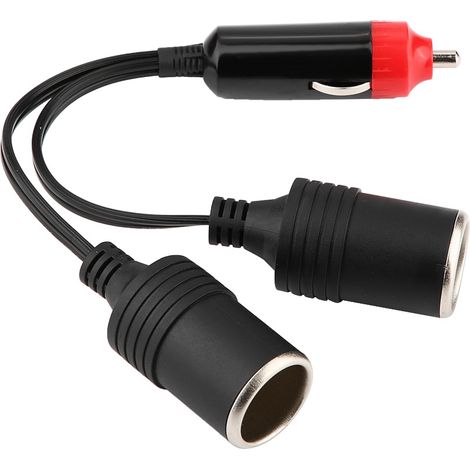 Adaptateur prise allume-cigare double prise chargeur voiture répartiteur fiche 12V/24V (1/5)