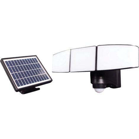 Tibelec – Projecteur à détecteur de mouvement solaire 15W – 930 lumens – IP65 – Panneau déporté – Éclairage extérieur autonome