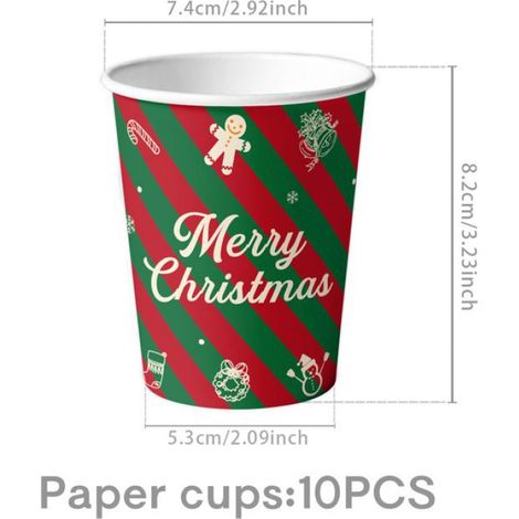 10 Gobelets en carton, Thème football 2025, Décoration anniversaire, Halloween, Noël (1/5)
