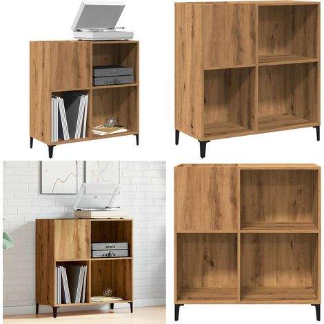 vidaXL Armoire à disques chêne artisanal 84,5x38x89 cm bois ingénierie (1/5)