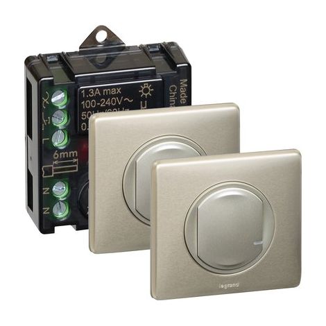 Legrand – Pap va-et-vient sans fil – Poussoir complet – Pour installation électrique – Compatible avec matériaux divers