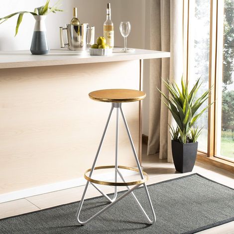 Tabouret de Bar en métal Style Industriel 43 x 45 x 76,2 cm (1/5)
