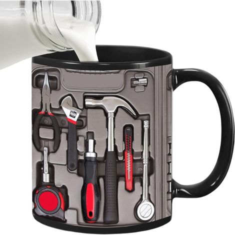 Mechaniker-Kaffeebecher – Mechaniker-Wasserbecher  Origineller Kaffeebecher  Keramikbecher-Werkzeugset für Morgen, Abend, Küche, Reisen, Arbeit, Zuhause, Pausen, den Tag