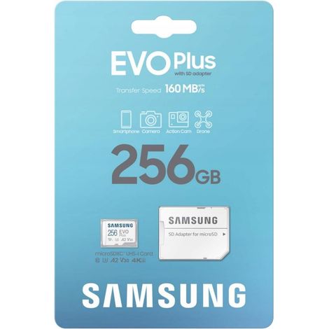Samsung Carte Mémoire Micro SD Evo Plus (2021) 256