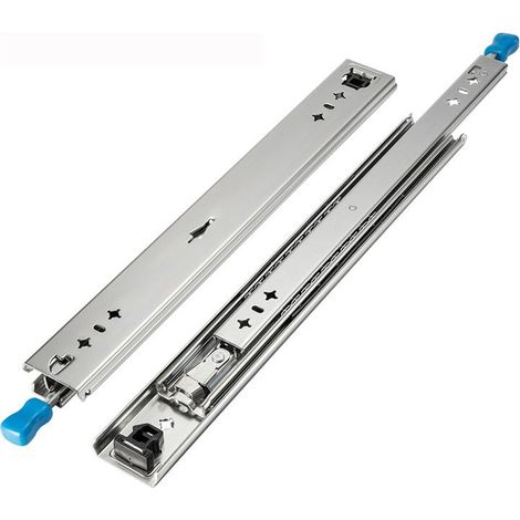 Guía telescópica de extensión total para cajones – Alta resistencia hasta 304,8 mm – Funcionamiento suave y estabilidad lateral – Para vehículos de emergencia (1/4)