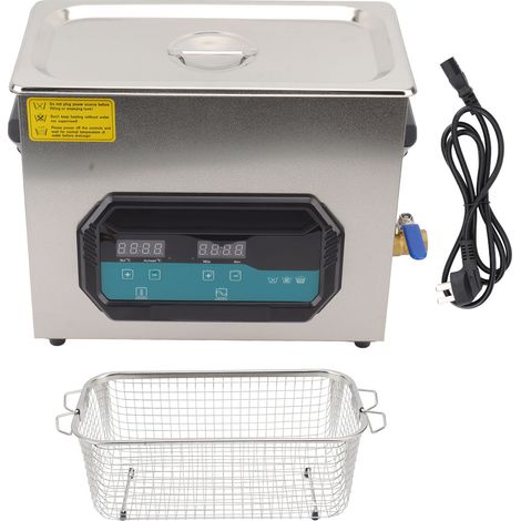 Nettoyeur Ultrasonique 40kHz 6L avec Chauffe, Machine de Nettoyage à Ultrasons pour Bijoux et Lunettes, Prise AU 220V (1/5)