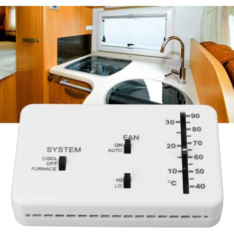 Termostato analógico para autocaravanas con control de temperatura, sustituto de sistemas de calefacción y aire acondicionado. (1/5)