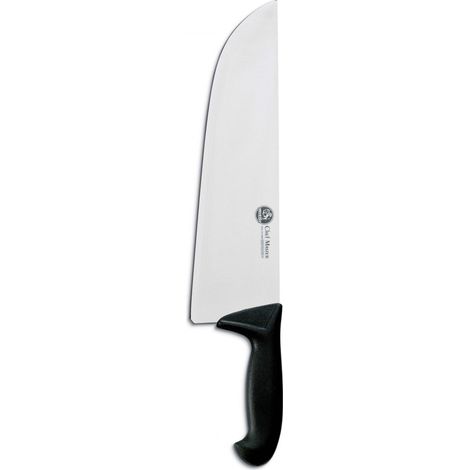 COLTELLO MEZZO COLPO MACELLAIO PROFES. ACCIAIO INOX MANICO ATOSSICO 32cm AUSONIA
