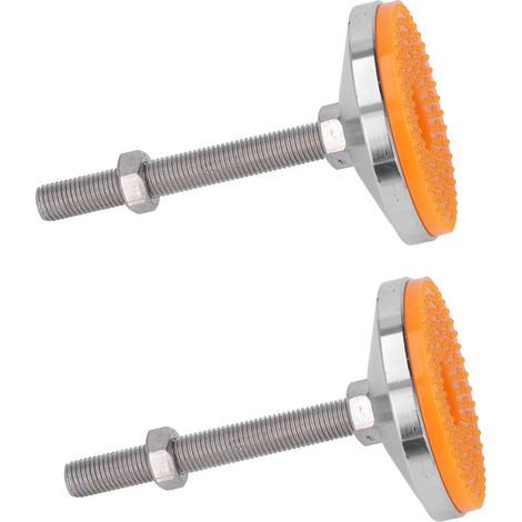 Lot de 2 pieds de réglage pour meuble en caoutchouc TPU acier carbone M16 D100 H120 antivissement réglables équipement machine étagère chaise (1/5)